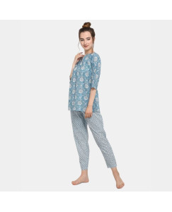 Mesmora Womens Cotton Floral Night Suits